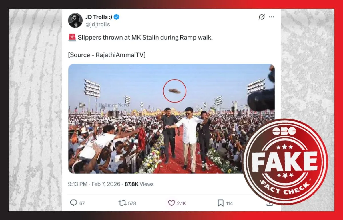 Footwear Thrown at Tamil Nadu CM? The Truth Behind the Viral Photo