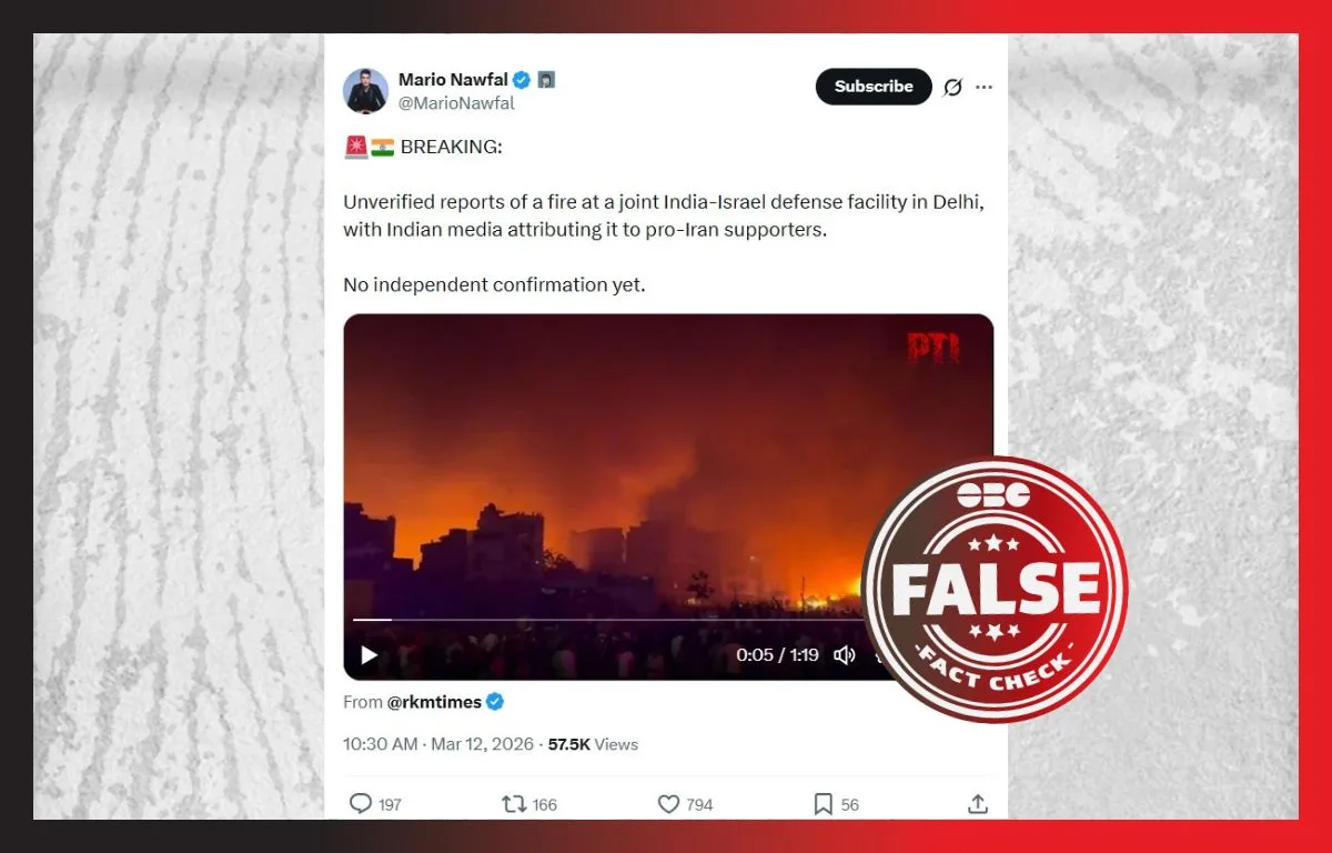 Viral Delhi Fire Debunked: No Attack on India-Israel Facility, Just a Local Blaze