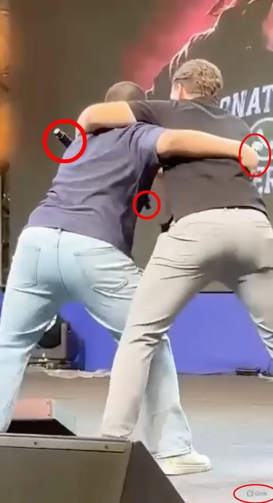 Fact-check screenshot highlighting AI anomalies and Grok watermark in fake Rahul Gandhi video