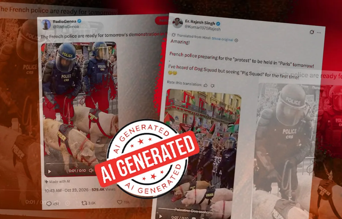 No ‘Pig Squad’ in France: Viral Protest Video Is AI-Generated
