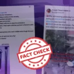 "Featured image for the fact-check report debunking viral fake news regarding police uniforms in vans and the alleged firing at Rahul Gandhi's residence."