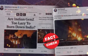 Fact check: Fabricated BBC News headline claiming Indian Gen Z is too lazy to burn down the country