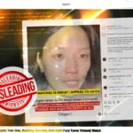 A close-up screenshot of journalist Aiko Maam Mibang speaking in a viral video, discussing police tear gas usage during anti-dam protests in Arunachal Pradesh.