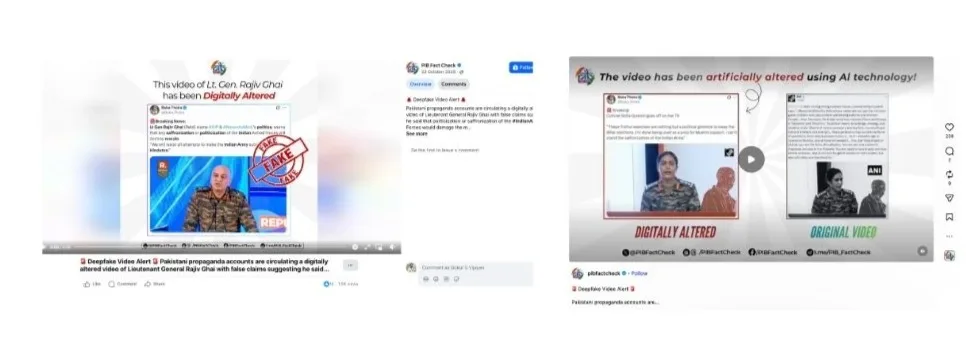 PIB fact-check report exposing fake news posts from the Baba Thoka account